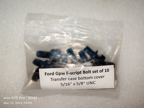 Jeep Ford Gpw WW2 G503 F Script 7 Location Bolts (Set Of 48) high quality repro - Foto 10 di 12
