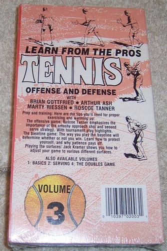 Tennis Offense And Defense Learn From The Pros Volume 3 VHS Video Arthur Ash - Picture 2 of 2