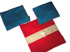 NAUTICA DARK TEAL BLUE RED 3PC STANDARD PILLOW SHAMS PILLOW COVER