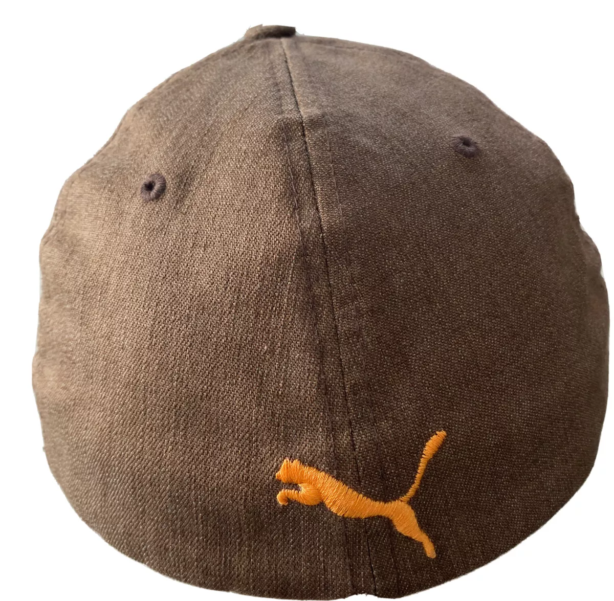 Puma Hat Cap Brown Adult Used Fitted Flexfit L/XL | eBay