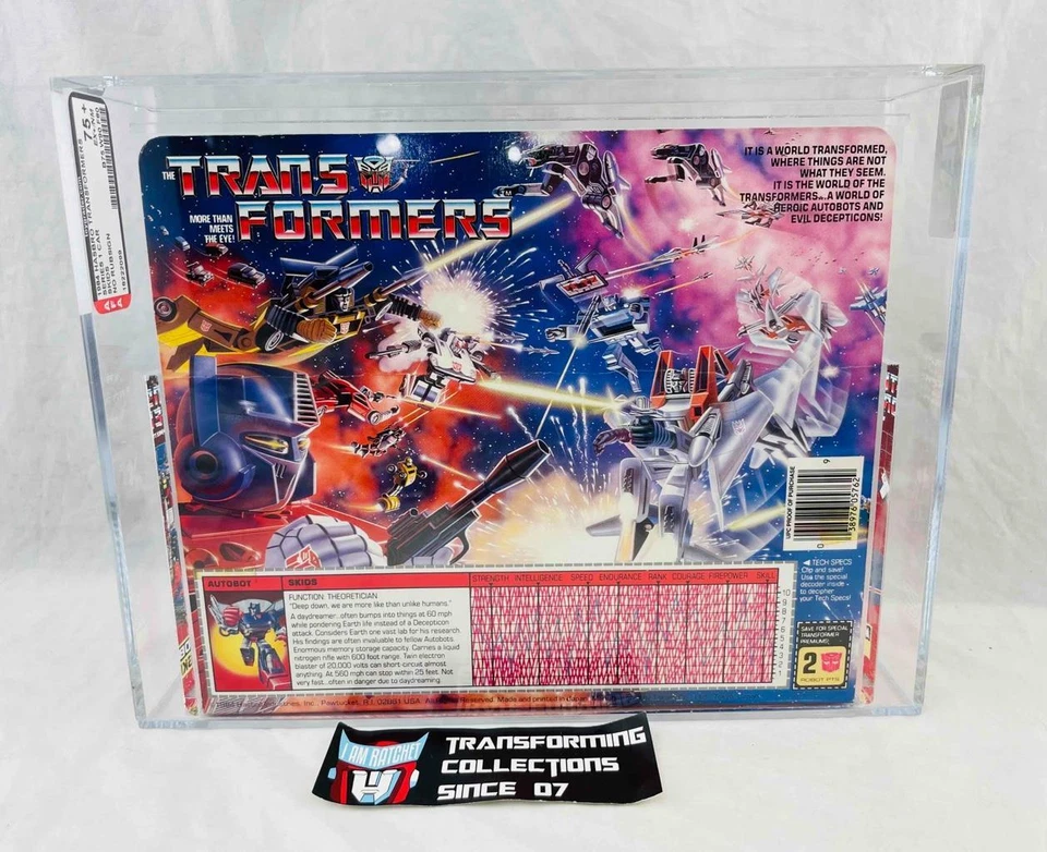 Transformers Original G1 1984 AFA 75+ Skids Pre Rub MOSC MIB 75/90/80 - Image 2 of 4