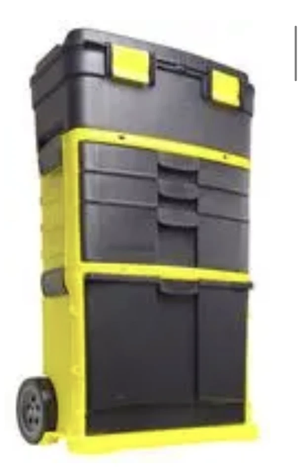 NUEVO Caja de herramientas de taller rodante de plástico móvil portátil almacenamiento de piezas sobre ruedas Foto 4 de 4