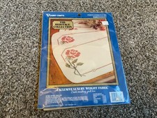 Vogart Crafts 4= Placemats Embroidery Kit Cream Floral Fancy 8738C