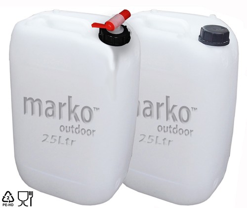 25L Jerry Can Water Container with choice of Lid or Tap Beer Wine Making Camping