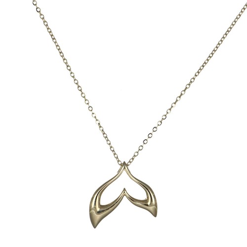 925 Sterling Silver Gold Coat Fishtail Necklace Chain Link Jewelry - Picture 5 of 6