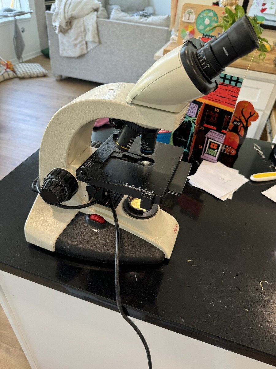 Leica CME Binocular Compound Microscope 4 Objectives 4x 10x 40x