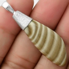 Natural Flint Stone 925 Sterling Silver Pendant Jewelry P-1016