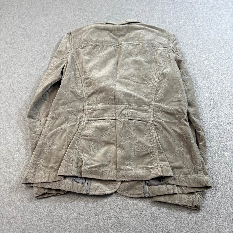 Chaqueta de Terciopelo Eddie Bauer Mujer 8 Alto Bordado Floral Blazer Boho Twee Y2K Foto 2 de 4