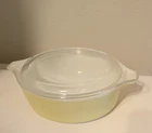 Vintage PYREX 1 Pint Yellow Round Casserole #471 with Lid