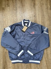 Nike USA Breaking Dugout Satin Jacket Blue Men’s Sz Small FN9460-491