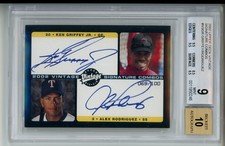 Ken Griffey Jr. 2002 Upper Deck Vintage Signature Combos BGS 10 AUTO #/100 WOW!