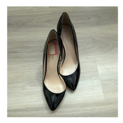 BCBGeneration Black Patent Leather Pointed Toe Stiletto Slip-On Pumps Women