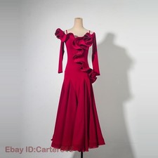 Latin Ballroom Competitio  n Dance Dress Modern Waltz Tango Standard Dress Y095