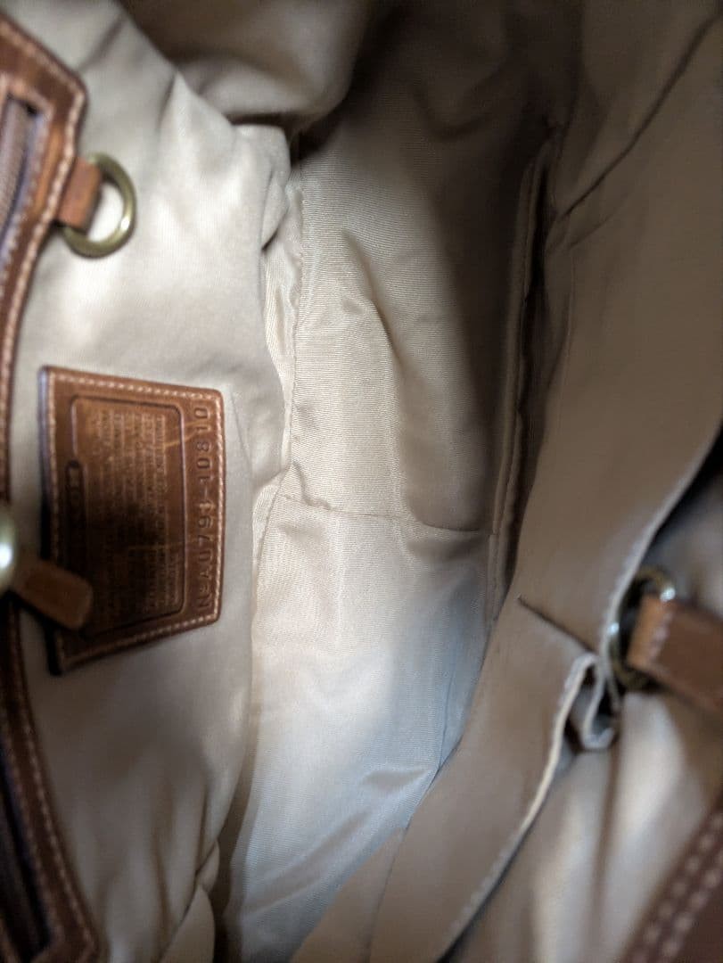 COACH patchwork tote handbag brown beautiful item… - image 10