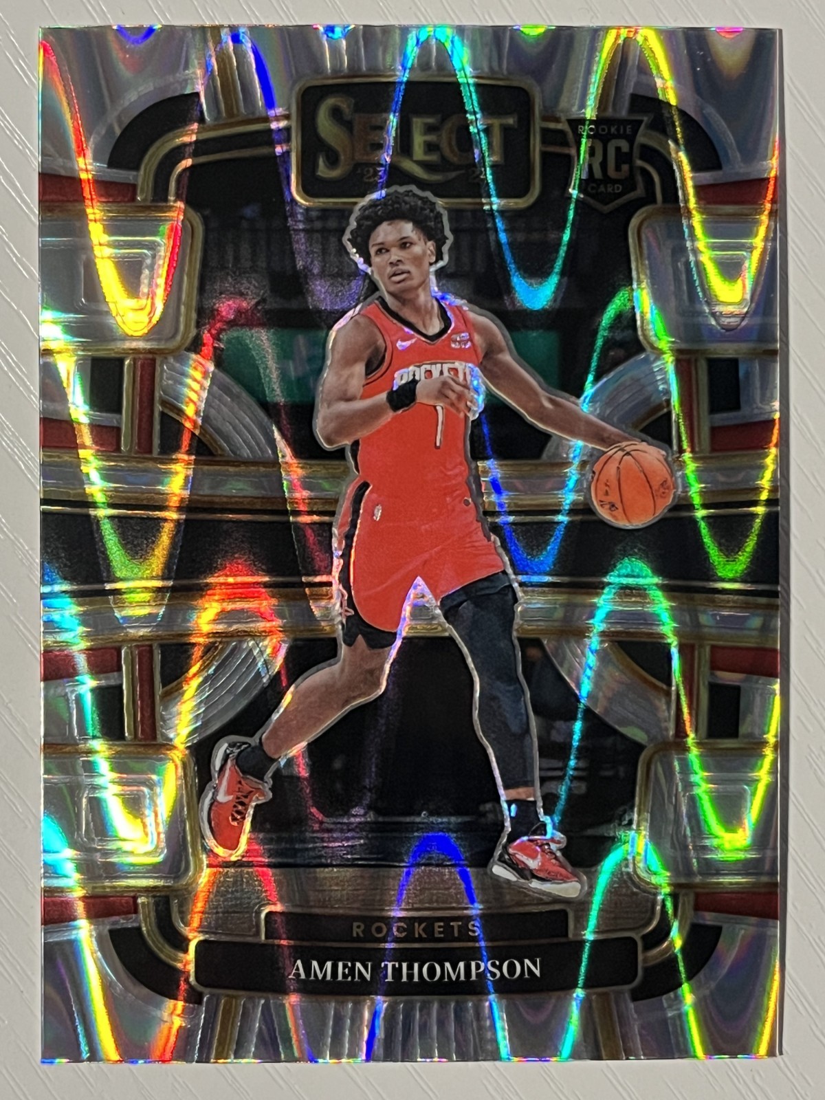 Amen Thompson 2023-24 Panini Select Concourse Tectonic Prizm RC #96 Rockets