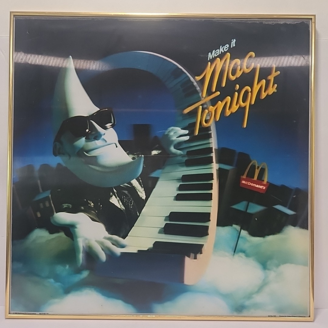 80s　マクドナルド　マックトゥナイト 3D Lenticular Poster 80s マクドナルド マックトゥナイト 3D Lenticular Poster Mac