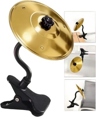Desktop Cymbal with Clamp Mount - Portable Metal Percussion Instrument for Of...