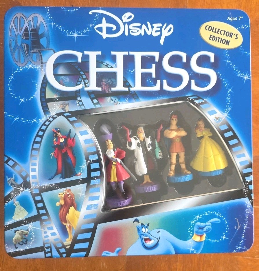 Classic 2004 Disney Collector's Edition Chess Game In Tin Complete