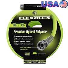 Heavy Duty Garden Hose 5/8in Flexible Hybrid Polymer UV Resistant Tangle Free US