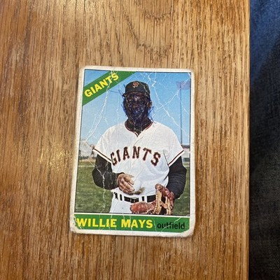 1966 Topps #1 Willie Mays HOF GIANTS POOR CONDITION- Worst I ve Ever Seen