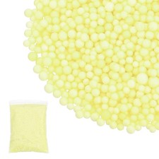 Foam Beads 2-3mm Mini Small Balls Polystyrene Beads Light Yellow