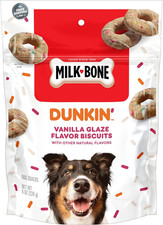 Milk-Bone Dunkin' Vanilla Glaze Flavor Dog Biscuits 8 oz