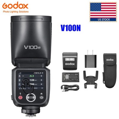 GODOX V100N 100Ws 2.4G Wireless TTL Flash for Nikon Cameras Touchscreen Control