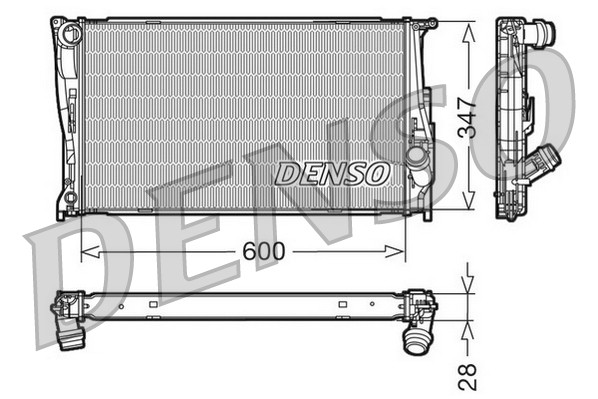 Radiator fits BMW 335D 3.0D 06 to 13 Denso 17117788903 17117790297 7788903 New