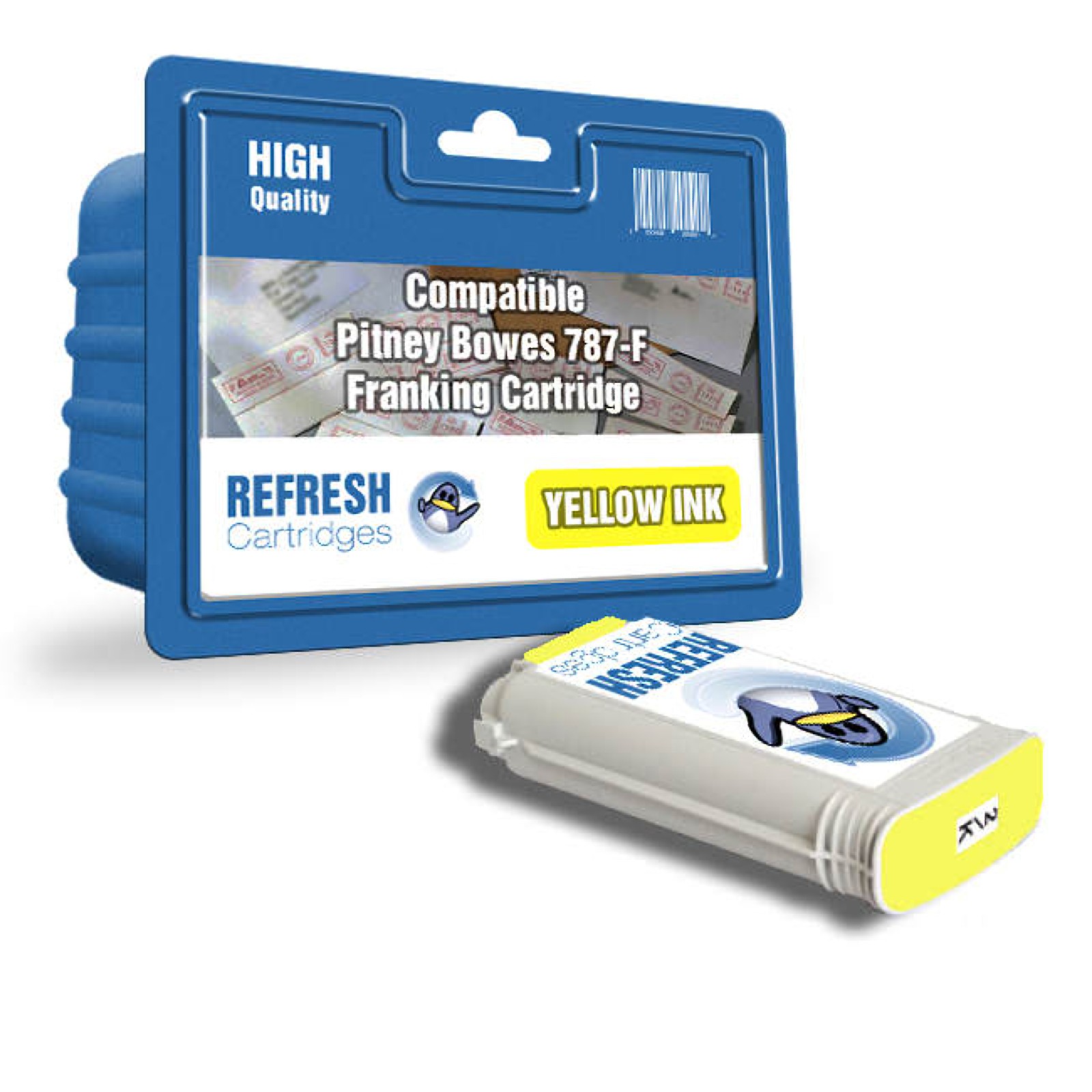 Refresh Cartridges Yellow 787F Ink Compatible With Pitney Bowes Printers