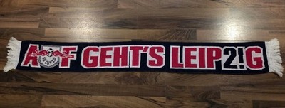 Fußball-Fan-Schal/scarf ''RB Leipzig - Auf geht's Leip2!g'' RBL Strick Blau 2.Liga