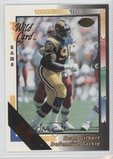1992 Wild Card 50 Stripe Sean Gilbert #385 Rookie RC 0l1. rookie card picture