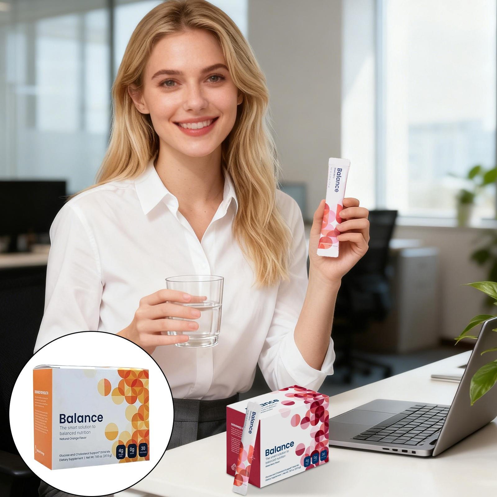 UNICITY Balance Cholesterol Support Drink Mix 30 Stick Pack (ORANGE) Exp 06/2026 thumbnail 10