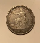 1874 P Trade Dollar Circulated F Fine