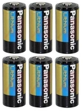 6 Panasonic CR123A 3V Lithium Battery for alarm laser flashlight camera NEW 2027