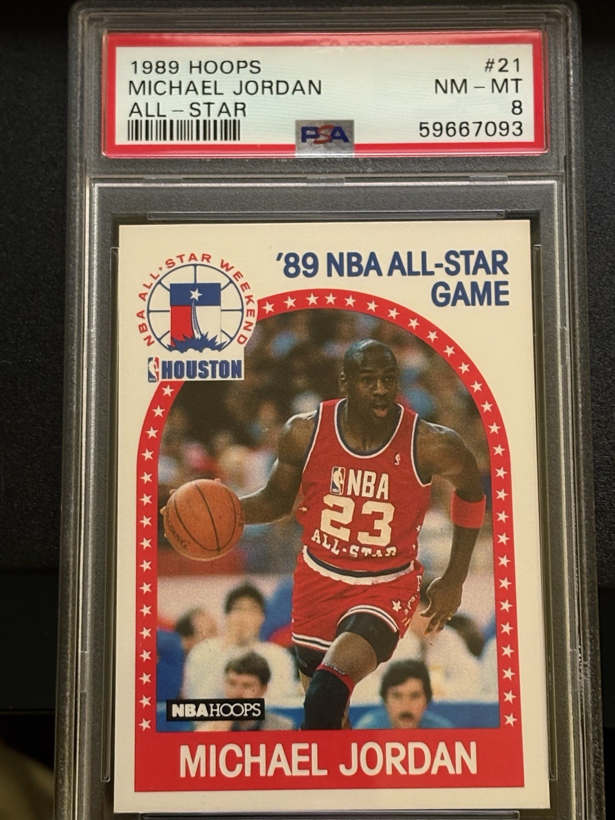 1989 Hoops Michael Jordan All Star #21 Chicago Bulls PSA 8