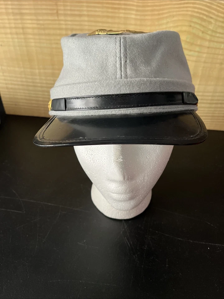 Confederate Army Civil War Replica Wool Kepi / US Infantry Bugle Size Medium - Image 2 of 4