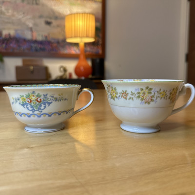 (1) Noritake Floral Tea Cup And With Gold Trim & (1) Moriyama From The 40 s Cup