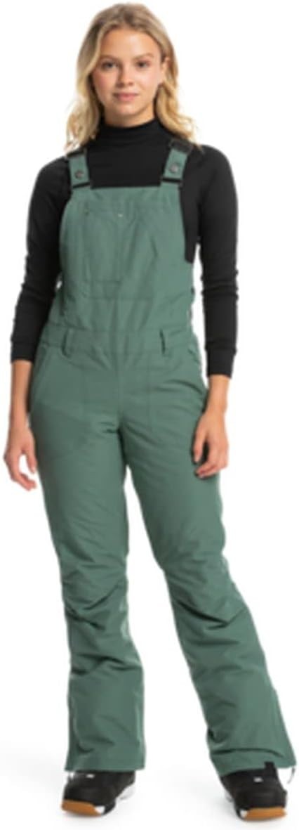 Roxy Womens Rideout Snow Bib with DryFlight Technology in Dark Forest Size L 30890₽