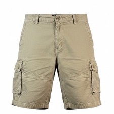 Mens Khaki Cargo Short Size 36 Flat Front Utility Casual Outdoor Hiking Gorpcore
