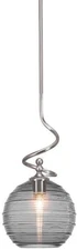 Capri 1 Light Mini Pendant in Brushed Nickel (901-BN-5122)