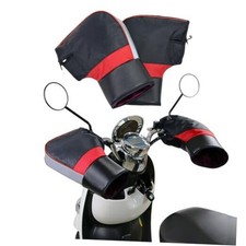 Motorcycle Handlebar Gloves Leather cuff muffs with reflective strip