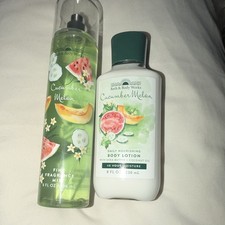 Bath Body Works Cucumber Melon Mist Body Lotion Set 8 oz Vegan No Parabens