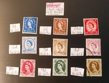 British Queen Elizabeth II Wilding 1960-67. Phosphor Bands Wmk: Multiple Crown