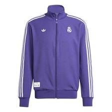 Adidas Real Madrid Purple White Icon Track Top Jacket JF2582 Men  s Size M-XL