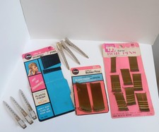 Vintage Lot 160 Bobby Pins and Alligator Perm Hair Clips Wil-hold Tip Top Soft