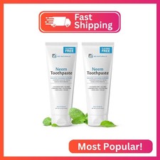 Fluoride-Free Neem Toothpaste with Mint for Adults Kids with Sensitivity Veg