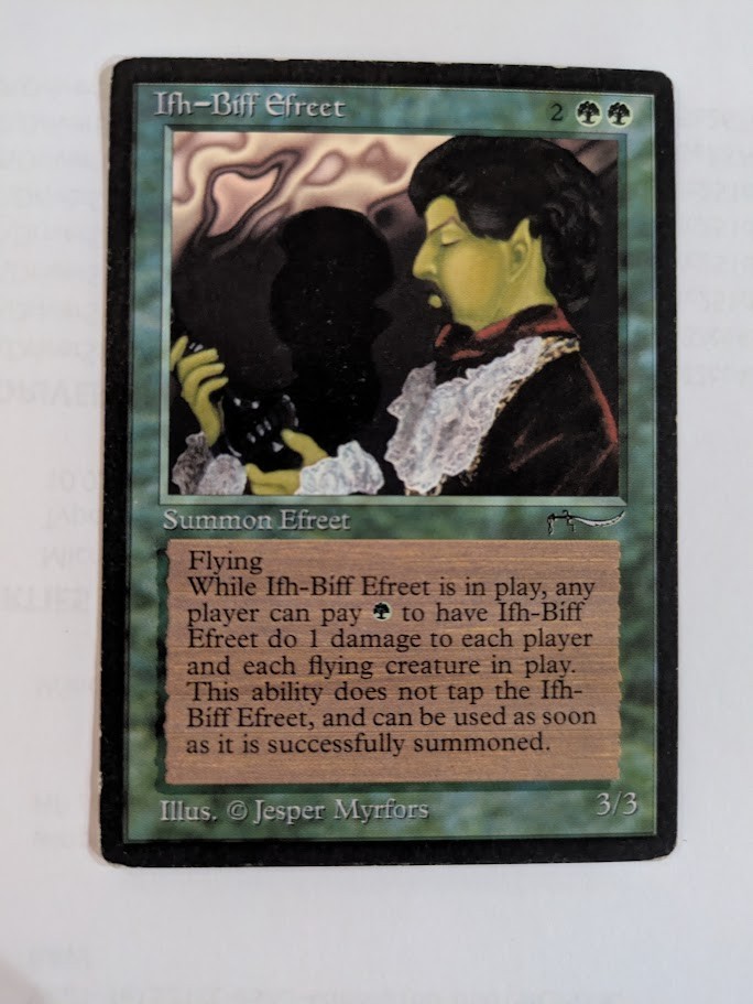 Ifh-Biff Efreet Arabian Nights MTG Lightly Played Free Shipping with tracking