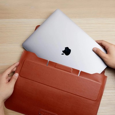 Hyper HyperShield Stand & Go Laptop Sleeve MacBook Pro Air 15-16'' Tan New