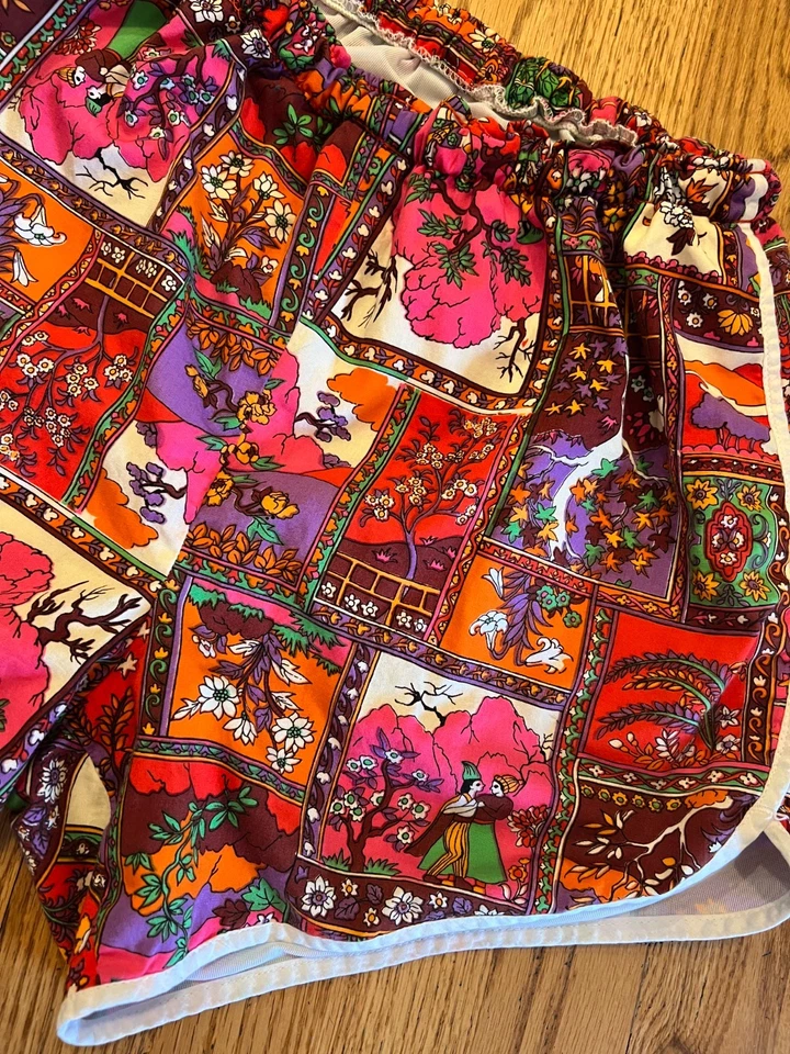 De Colección Años 60-70 Hawaiano Vacaciones Estampado Mujer Pantalones Cortos de Natación Traje de Baño Hawaiano Surf Foto 4 de 4