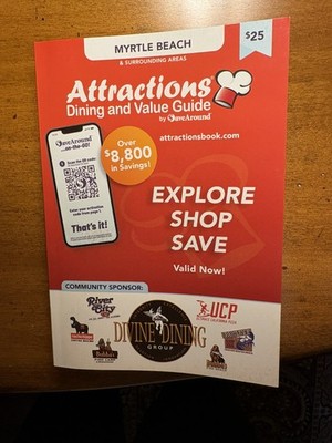 2026 MYRTLE BEACH ATTRACTIONS DINING AND VALUE GUIDE BY SAVE AROUND COUPON BOOK